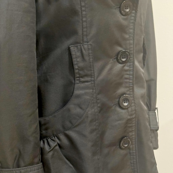 Miss London Size Small Button down Black lightweight trench jacket - Picture 6 of 13